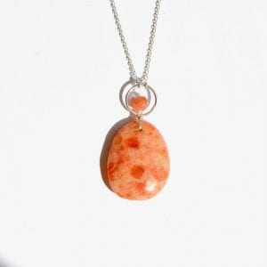 bijoux-pierre-argent-vrai-sautoir-funambule-lithotérapie-orange-pierre-de-soleil-2